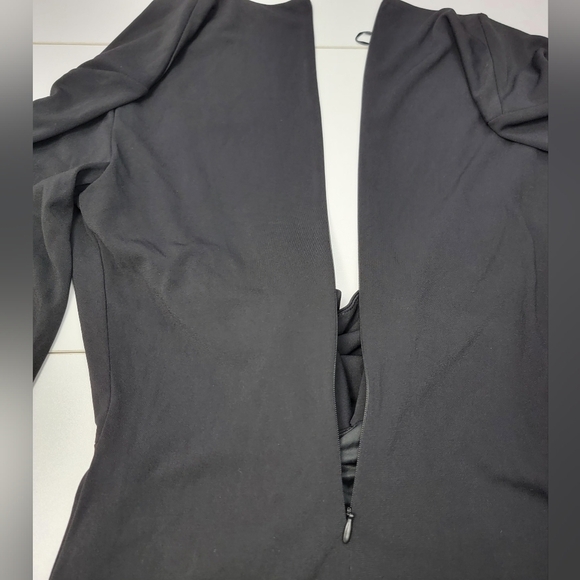 NWT ZARA Tie Front Ruched Black Mini Dress Size Small - Picture 9 of 14